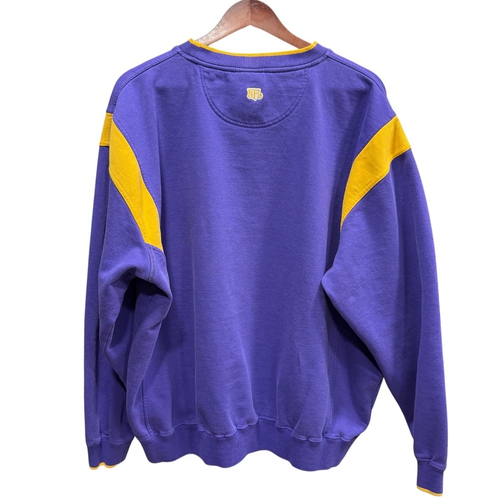 Vintage NFL Minnesota Vikings Crewneck Sweatshirt Purple Gold Mens XL Y2K Sports - Picture 3 of 8